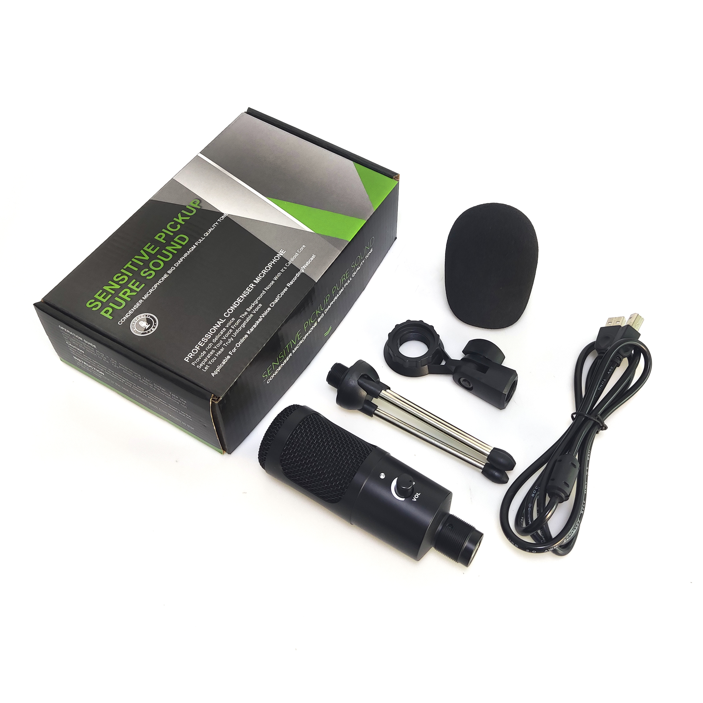 Micrófono condensador usb, micrófono de escritorio con cancelacion de ruido - Imagen 8